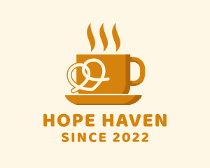 Pastry Shop - Hot Cup Pretzel logo design