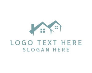 Residential - House Contractor Roofing logo design
