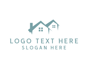 Condo - House Contractor Roofing logo design