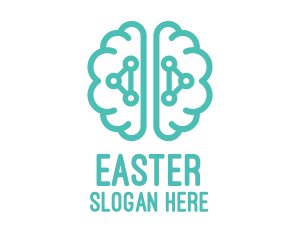 Stroke - Teal Brain Logic logo design