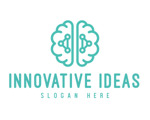 Teal Brain Mind Logic logo design