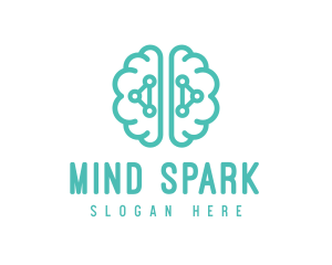 Stimulation - Teal Brain Mind Logic logo design