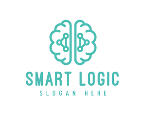 Logic - Teal Brain Mind Logic logo design