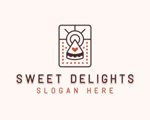 Heart Cake Baking logo design