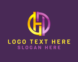 Shop - Metallic Elegant Letter H logo design