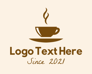 Caffeine - Brow Coffee Cup logo design