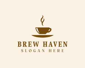 Hot Coffee Cup Cafe logo design