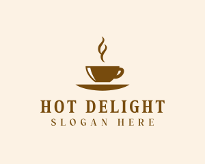 Hot Coffee Cup Cafe logo design