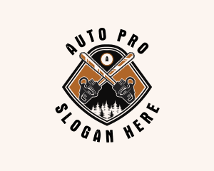 Woodcutter - Chainsaw Woodcutting Industrial logo design