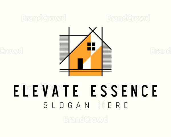 Residential Apartment Blueprint Logo