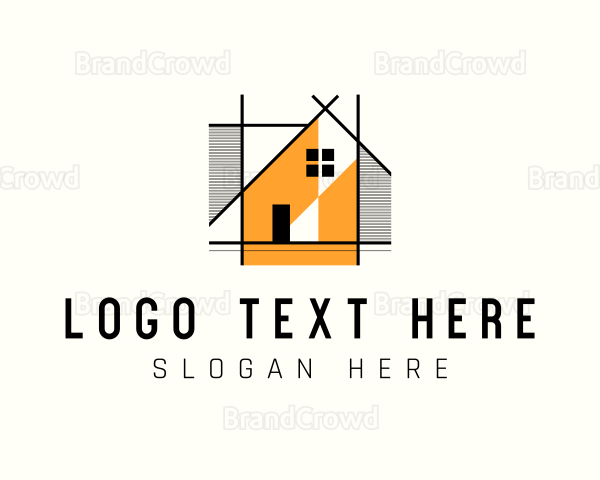 Residential Apartment Blueprint Logo