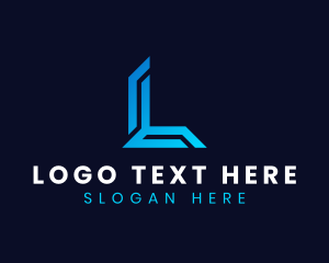 Network - Professional Cyber Tech Letter L logo design