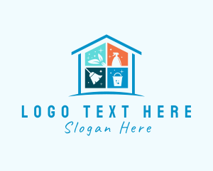 Bucket - Home Property Cleaning logo design