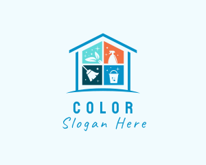 Houskeeping - Home Property Cleaning logo design