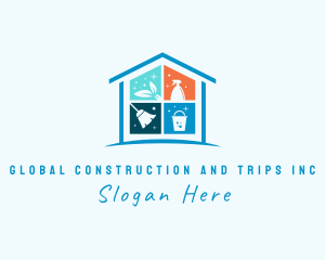 Wash - Home Property Cleaning logo design