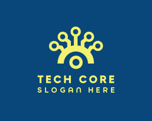 Yellow Tech Networking logo design