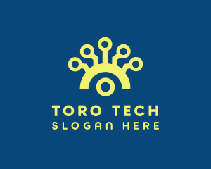 Yellow Tech Networking logo design