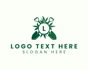 Botany - Plant Shovel Gardening Landscaping logo design