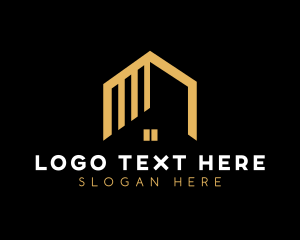 Gold - Property Roofing Contractor logo design