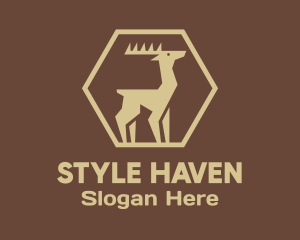 Moose - Wild Brown Deer logo design