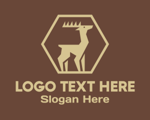 Hunt - Wild Brown Deer logo design