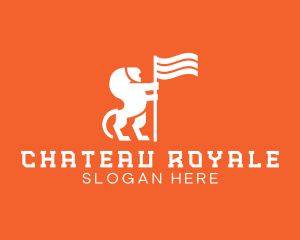 Royal Lion Flag logo design