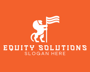 Equity - Royal Lion Flag logo design