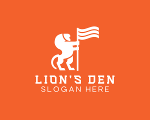 Lion - Royal Lion Flag logo design