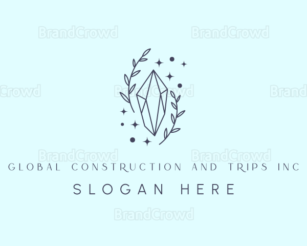 Blue Crystal Wreath Logo