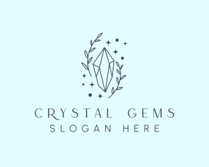 Blue Crystal Wreath logo design