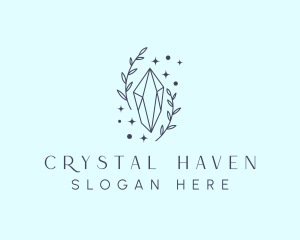 Blue Crystal Wreath logo design