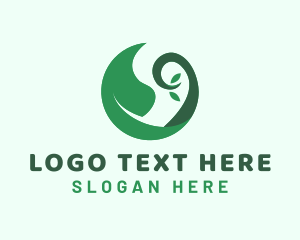 Growth - Green Leaf Sprout logo design