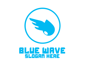 Blue Winged Droplet logo design
