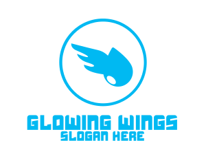 Blue Winged Droplet logo design