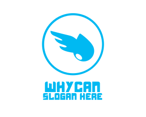 Blue - Blue Winged Droplet logo design