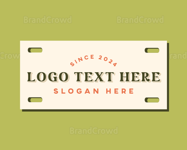 Cute Quirky Signboard Logo