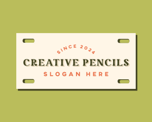 Cute Quirky Signboard logo design