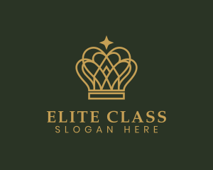 Gold Luxury Crown logo design