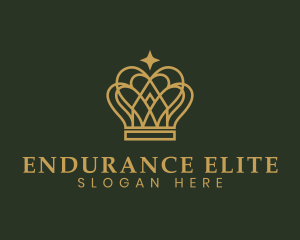 Gold Luxury Crown logo design