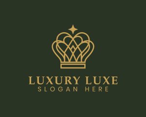 Gold Luxury Crown logo design