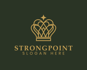 Pageant - Gold Luxury Crown logo design