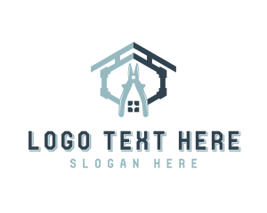 Home - Cutting Pliers Home Plumbing logo design