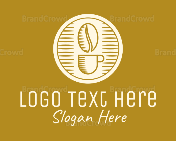 Elegant Coffee Bean Cup Logo