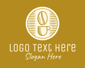 Cappuccino - Elegant Coffee Bean Cup logo design