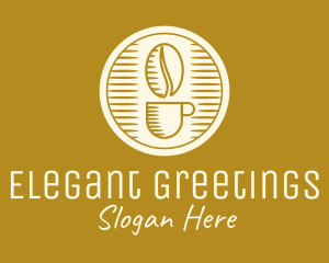 Elegant Coffee Bean Cup logo design