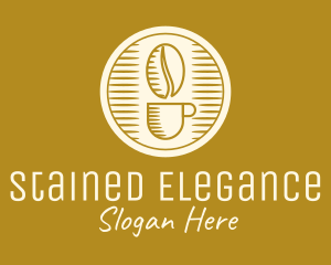 Elegant Coffee Bean Cup logo design