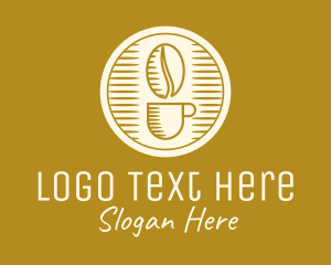 Cup - Elegant Coffee Bean Cup logo design