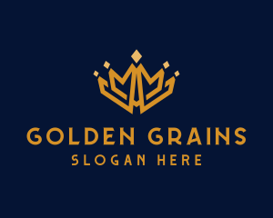 Golden Royal Tiara logo design