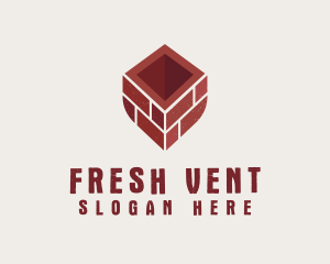 Vent - Retro Chimney Brick logo design