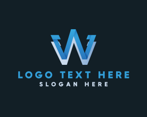 App - Modern Business Letter W logo design